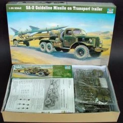 00204 | Trumpeter 1/35 SA-2 Guideline Missile W/ Transport Trailer & Truck Scaled Plastic Model Kit -Outlet Crafted Scale Store TRU 00204 53 1200x800 1