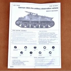 00355 | Trumpeter 1/35 German Artillery Observation 38h Vehicle Scaled Plastic Model Kit -Outlet Crafted Scale Store TRU 00355 56 1200x800 1
