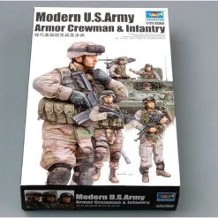 00424 | Trumpeter 1/35 Modern U.S. Army Armor Crewman & Infantry Scaled Plastic Model Kit -Outlet Crafted Scale Store TRU 00424 52 1200x800 1