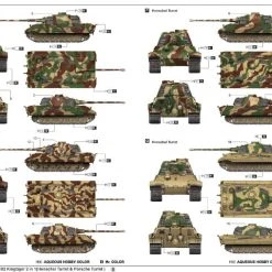 00910 | Trumpeter 1/16 German Sd.kfz.182 Tiger King 2 In 1 (Henschel Turret & Porsche Turret) Tank Scaled Plastic Model Kit -Outlet Crafted Scale Store TRU 00910 4 1200x800 1