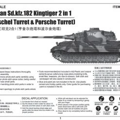 00910 | Trumpeter 1/16 German Sd.kfz.182 Tiger King 2 In 1 (Henschel Turret & Porsche Turret) Tank Scaled Plastic Model Kit -Outlet Crafted Scale Store TRU 00910 7 1200x800 1