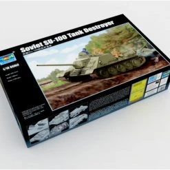 00915 | Trumpeter 1/16 Soviet SU-100 Tank Destroyer Scaled Plastic Model Kit -Outlet Crafted Scale Store TRU 00915 58 1200x800 1