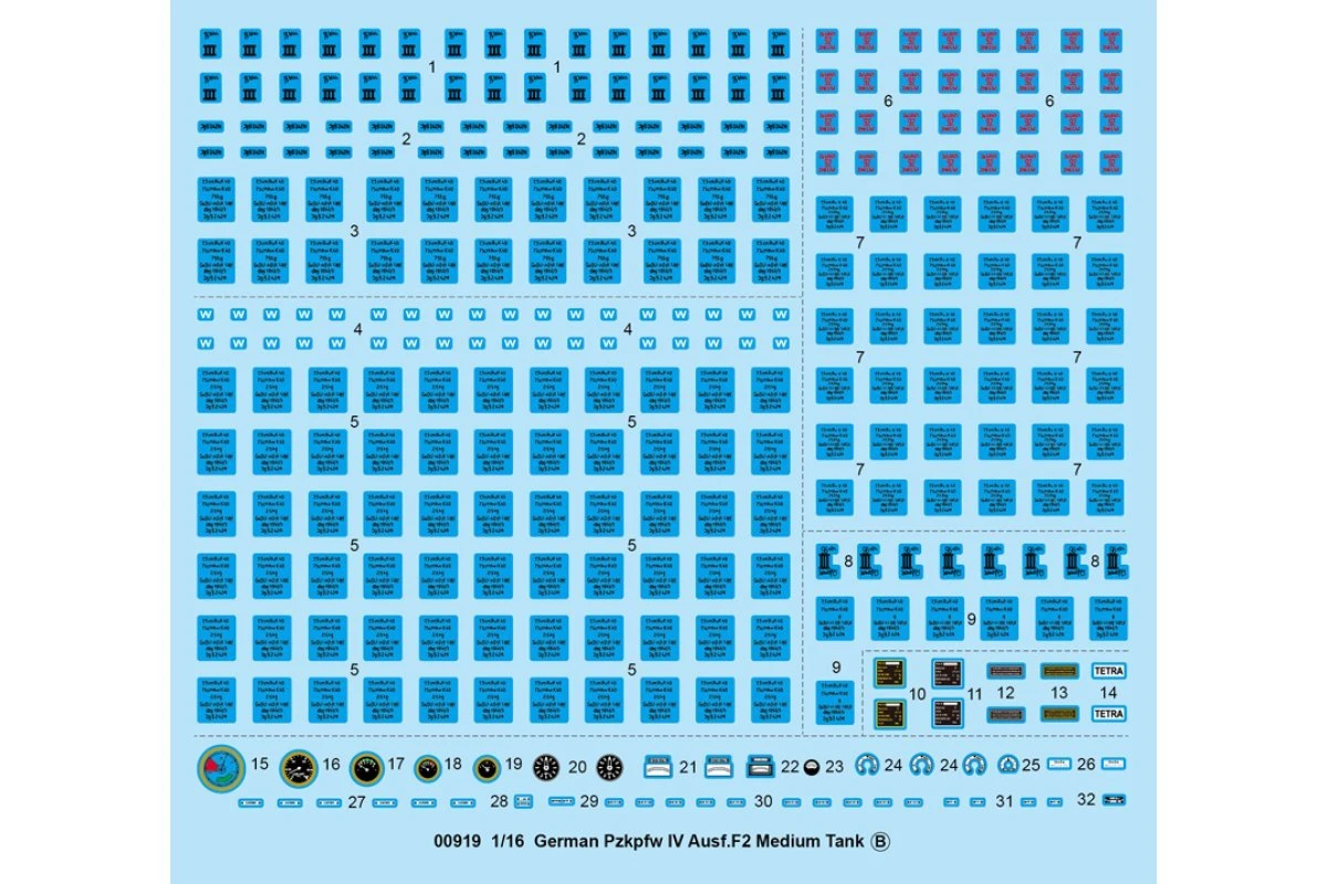 00919 | Trumpeter 1/16 German Pzkpfw IV Ausf.F2 Medium Tank Scaled Plastic Model Kit 4 00919 | Trumpeter 1/16 German Pzkpfw IV Ausf.F2 Medium Tank Scaled Plastic Model Kit - Image 4
