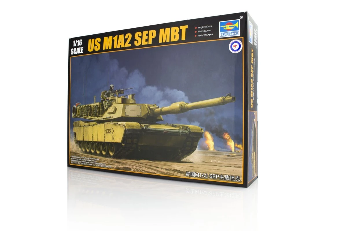 00927 | Trumpeter 1/16 U.S. M1A2 Abrams SEP Main Battle Tank Tank Scaled Plastic Model Kit W/ Australian Decals 2 00927 | Trumpeter 1/16 U.S. M1A2 Abrams SEP Main Battle Tank Tank Scaled Plastic Model Kit W/ Australian Decals - Image 2