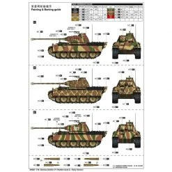 00928 | Trumpeter 1/16 German Sd.Kfz.171 Panther Ausf.G-Early Version Tank Scaled Plastic Model Kit -Outlet Crafted Scale Store TRU 00928 05 1200x800 1