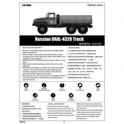 01012 | Trumpeter 1/35 Russian 6x6 URAL-4320 Truck Scaled Plastic Model Kit -Outlet Crafted Scale Store TRU 01012 57 1200x800 1