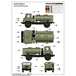 01018 | Trumpeter 1/35 Russian GAZ-66 Oil Tanker Truck Scaled Plastic Model Kit -Outlet Crafted Scale Store TRU 01018 53 1200x800 1