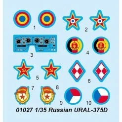 01027 | Trumpeter 1/35 Russian 4.5 Ton 6x6 URAL-375D Truck Scaled Plastic Model Kit -Outlet Crafted Scale Store TRU 01027 62 1200x800 1