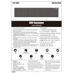 01030 | Trumpeter 1/35 40ft Shipping Container Scaled Plastic Model Kit -Outlet Crafted Scale Store TRU 01030 58 1200x800 1