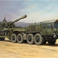 01039 | Trumpeter 1/35 Russian KZKT-7428 W/ KZKT-9101 Semi-Trailer Transporter Truck Scaled Plastic Model Kit