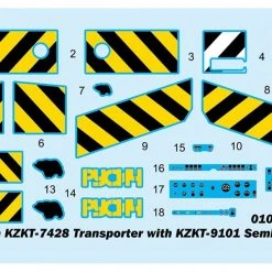 01039 | Trumpeter 1/35 Russian KZKT-7428 W/ KZKT-9101 Semi-Trailer Transporter Truck Scaled Plastic Model Kit -Outlet Crafted Scale Store TRU 01039 03 1200x800 1
