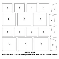 01039 | Trumpeter 1/35 Russian KZKT-7428 W/ KZKT-9101 Semi-Trailer Transporter Truck Scaled Plastic Model Kit -Outlet Crafted Scale Store TRU 01039 04 1200x800 1