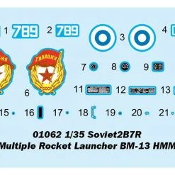 01062 | Trumpeter 1/35 Soviet BM-13 HMM 2B7R Multiple Rocket Launcher Truck Scaled Plastic Model Kit -Outlet Crafted Scale Store TRU 01062 03 1200x800 1