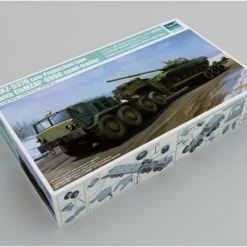 01065 | Trumpeter 1/35 MAZ-537G Late Production W/ ChMZAP-9990 Semi-Trailer Transporter Truck Scaled Plastic Model Kit