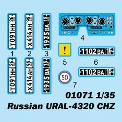 01071 | Trumpeter 1/35 Russian URAL-4320 CHZ Truck Scaled Plastic Model Kit -Outlet Crafted Scale Store TRU 01071 04 1200x800 1