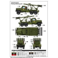 01075 | Trumpeter 1/35 Soviet 2B7 Multiple Rocket Launcher BM-13 NM Scaled Plastic Model Kit -Outlet Crafted Scale Store TRU 01075 04 1200x800 1