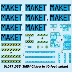 01077 | Trumpeter 1:35 3M-54 Club-K 40-Foot Container Missile Launch System Scaled Plastic Model Kit -Outlet Crafted Scale Store TRU 01077 02 1200x800 1