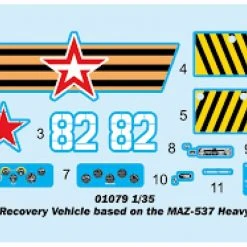 01079 | Trumpeter 01079 1/35 KET-T Recovery Vehicle Based On MAZ-537 Heavy Truck Scale Plastic Model Kit -Outlet Crafted Scale Store TRU 01079 03 1200x800 1