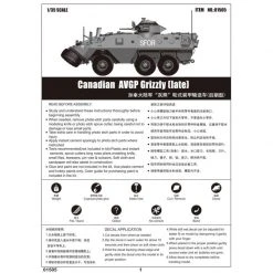 01505 | Trumpeter 1/35 Canadian Grizzly AVGP Armoured Vehical Scaled Plastic Model Kit -Outlet Crafted Scale Store TRU 01505 66 1200x800 1