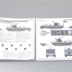 01523 | Trumpeter 1/35 German Half-Track W/ 20mm Flakvierling (Sd.Kfz7/1) & W/ Sd.Anhanger 51 Scaled Plastic Model Kit -Outlet Crafted Scale Store TRU 01523 03 1200x800 1