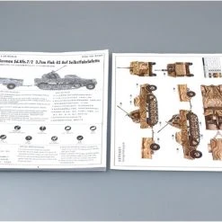 01527 | Trumpeter 1/35 German 3.7cm Flak 43 Auf Selbstfahrlafette (Sd.Kfz.7/2) W/ Sd.Anhanger 52 Self-Propelled Anti-Aircraft Gun Scaled Plastic Model Kit -Outlet Crafted Scale Store TRU 01527 04 1200x800 1