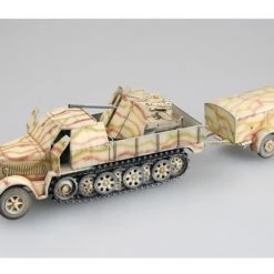 01527 | Trumpeter 1/35 German 3.7cm Flak 43 Auf Selbstfahrlafette (Sd.Kfz.7/2) W/ Sd.Anhanger 52 Self-Propelled Anti-Aircraft Gun Scaled Plastic Model Kit -Outlet Crafted Scale Store TRU 01527 13 1200x800 1