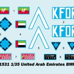 01531 | Trumpeter 1/35 United Arab Emirates BMP-3 Tank Scaled Plastic Model Kit -Outlet Crafted Scale Store TRU 01531 53 1200x800 1