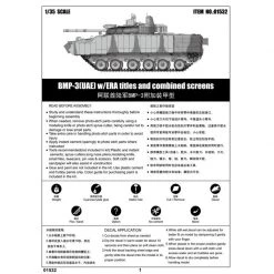 01532 | Trumpeter 1/35 United Arab Emirate BMP-3 Tank W/ ERA Titles & Screens Scaled Plastic Model Kit -Outlet Crafted Scale Store TRU 01532 62 1200x800 1
