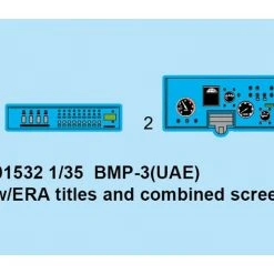 01532 | Trumpeter 1/35 United Arab Emirate BMP-3 Tank W/ ERA Titles & Screens Scaled Plastic Model Kit -Outlet Crafted Scale Store TRU 01532 63 1200x800 1
