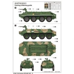 01542 | Trumpeter 1/35 Russian BTR-60P Upgraded Armoured Personnel Carrier Vehicle Scaled Plastic Model Kit -Outlet Crafted Scale Store TRU 01542 62 1200x800 1