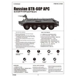 01542 | Trumpeter 1/35 Russian BTR-60P Upgraded Armoured Personnel Carrier Vehicle Scaled Plastic Model Kit -Outlet Crafted Scale Store TRU 01542 63 1200x800 1