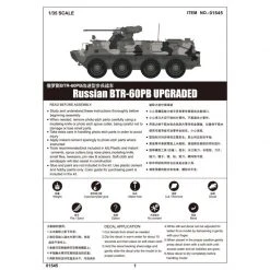 01545 | Trumpeter 1/35 Russian BTR-60PB Upgraded Armoured Personnel Carrier Vehicle Scaled Plastic Model Kit -Outlet Crafted Scale Store TRU 01545 57 1200x800 1