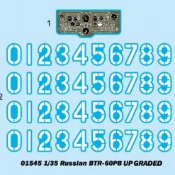 01545 | Trumpeter 1/35 Russian BTR-60PB Upgraded Armoured Personnel Carrier Vehicle Scaled Plastic Model Kit -Outlet Crafted Scale Store TRU 01545 63 1200x800 1
