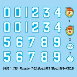 01552 | Trumpeter 1/35 Russian 1975 T-62 Tank Scaled Plastic Model Kit -Outlet Crafted Scale Store TRU 01552 59 1200x800 1