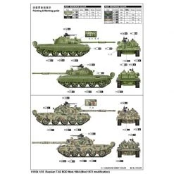 01554 | Trumpeter 1/35 Russian 1984 (1972 Modification) T-62 BDD Tank Scaled Plastic Model Kit -Outlet Crafted Scale Store TRU 01554 54 1200x800 1