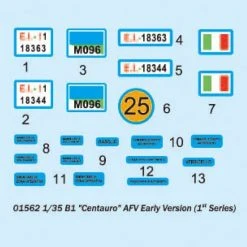 01562 | Trumpeter 1/35 B1 Centauro AFV (Early Version) Armoured Car Scaled Plastic Model Kit -Outlet Crafted Scale Store TRU 01562 62 1200x800 1