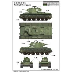 01568 | Trumpeter 1/35 Soviet KV-8S Welded Turret Tank Scaled Plastic Model Kit -Outlet Crafted Scale Store TRU 01568 09 1200x800 1
