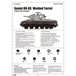 01568 | Trumpeter 1/35 Soviet KV-8S Welded Turret Tank Scaled Plastic Model Kit -Outlet Crafted Scale Store TRU 01568 11 1200x800 1