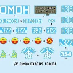 01594 | Trumpeter 1/35 Russian BTR-80 Armoured Personnel Carrier Vehicle Scaled Plastic Model Kit -Outlet Crafted Scale Store TRU 01594 53 1200x800 1