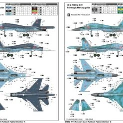 01652 | Trumpeter 1/72 Russian Su-34 Fullback Bomber/Fighter Jet Scaled Plastic Model Kit -Outlet Crafted Scale Store TRU 01652 54 1200x800 1