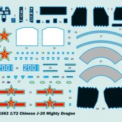01663 | Trumpeter 1/72 Chinese J-20 Mighty Dragon Fighter Jet Scaled Plastic Model Kit -Outlet Crafted Scale Store TRU 01663 55 1200x800 1