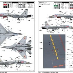 01670 | Trumpeter 1/72 Chinese J-15 Fighter Jet W/ Flight Deck Scaled Plastic Model Kit -Outlet Crafted Scale Store TRU 01670 65 1200x800 1