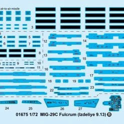 01675 | Trumpeter 1/72 MiG-29c Fulcrum (Izdeliye 9.13) Fighter Jet Scaled Plastic Model Kit -Outlet Crafted Scale Store TRU 01675 53 1200x800 1