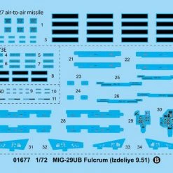 01677 | Trumpeter 1/72 MiG-29UB Fulcrum (Izdeliye 9.5) Fighter Jet Scaled Plastic Model Kit -Outlet Crafted Scale Store TRU 01677 53 1200x800 1