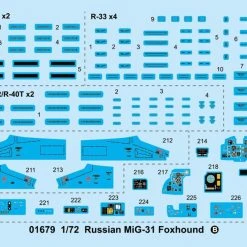 01679 | Trumpeter 1/72 Russian MiG-31 Foxhound Fighter Jet Scaled Plastic Model Kit -Outlet Crafted Scale Store TRU 01679 57 1200x800 1