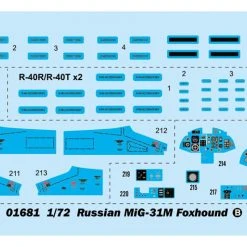 01681 | Trumpeter 1/72 Russian MiG-31M Foxhound Jet Scaled Plastic Model Kit -Outlet Crafted Scale Store TRU 01681 54 1200x800 1