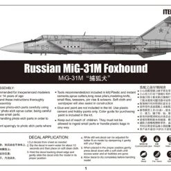 01681 | Trumpeter 1/72 Russian MiG-31M Foxhound Jet Scaled Plastic Model Kit -Outlet Crafted Scale Store TRU 01681 56 1200x800 1
