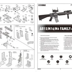 01915 | Trumpeter 1/3 M16A4, AR15, M16, M4 Scaled Plastic Model Kit -Outlet Crafted Scale Store TRU 01915 52 1200x800 1