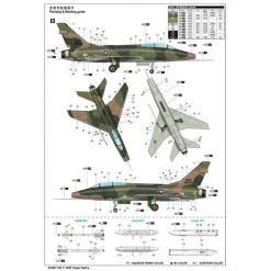 02246 | Trumpeter 1/32 F-100F Super Sabre Jet Fighter Scaled Plastic Model Kit -Outlet Crafted Scale Store TRU 02246 06 1200x800 1
