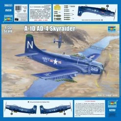 02252 | Trumpeter 1/32 A-1D AD-4 Skyraider Bomber Scaled Plastic Model Kit -Outlet Crafted Scale Store TRU 02252 58 1200x800 1